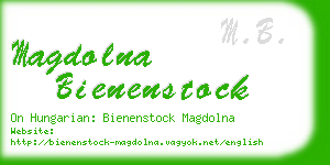 magdolna bienenstock business card